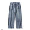 Y2K Baggy Kore Baskılı Jean Pantolon, kombin görünüm — Navra Wear