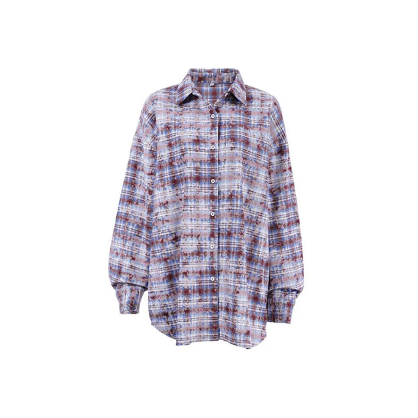 Contrast Comfort Easy Womens Blouse