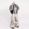 Metro High Street Patched Bell Leg Denim
