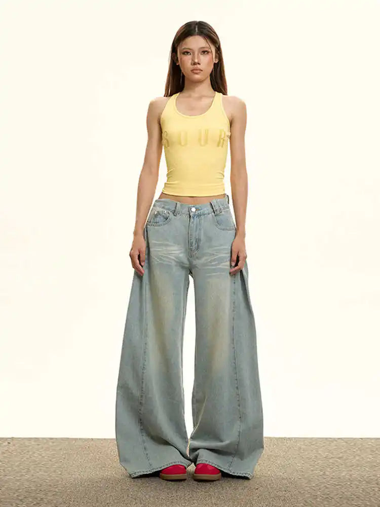 Women Long-lasting Oversized Torn Blue Denim