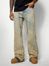Insulated Brown Rinse Relaxed Bell Leg Denim
