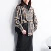 Refined Plaid Retro Design Blouse