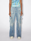 Midnight High-Rise Mosaic Denim Utility Denim