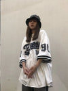 Archive Print Oversized Hip Hop Top