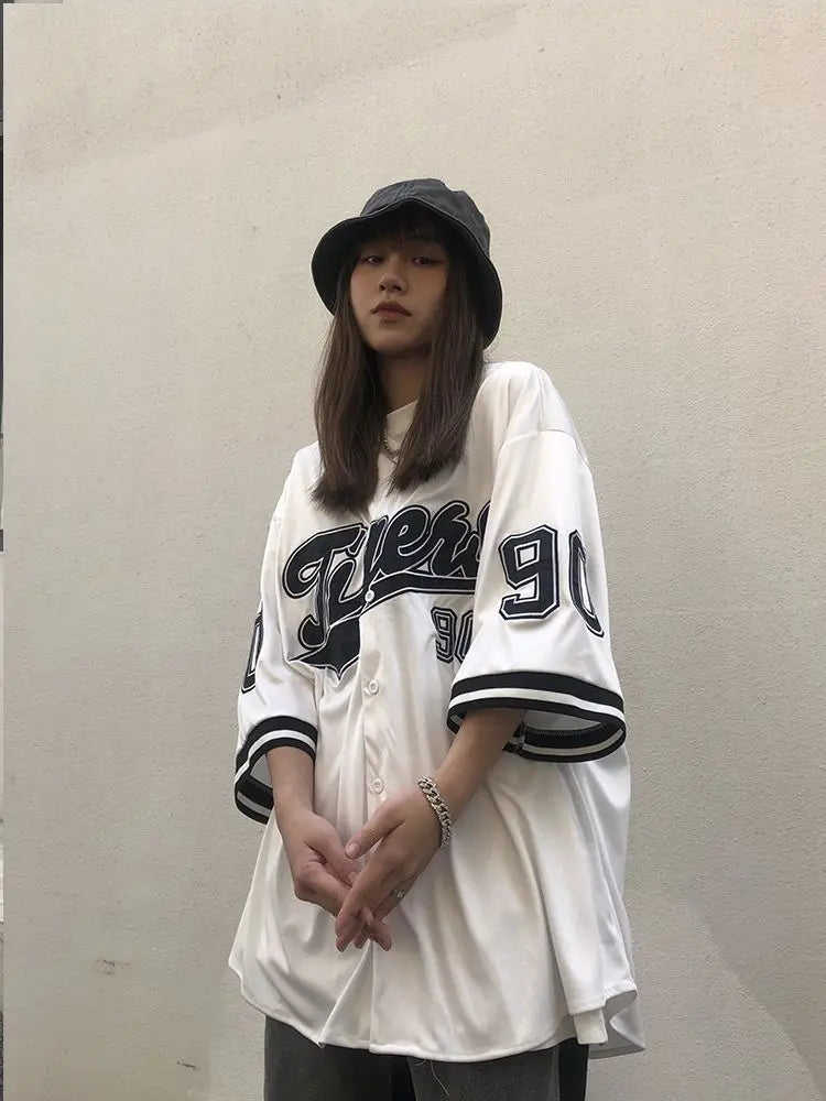 Archive Print Oversized Hip Hop Top