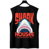 Stand-Out Shark Print Sleeveless T-Shirt