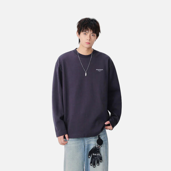 Detail Logo Minimalist Long Sleeve T-Shirt alternatif görünüm