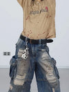 Timeless Casual Emo Utility Denim Shorts