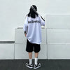 Nostalgia Stars-and-Stripes Style Baseball Print Long T-Shirt