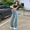 Fashionable High-Rise Bell Leg Denim
