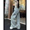 2000s Sleek Heritage Mosaic Blue Relaxed Denim