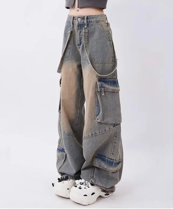 Chic High-Rise Bell Leg Relaxed Denim alternatif görünüm