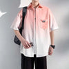 Gradient Fade Casual Oversized Short Top