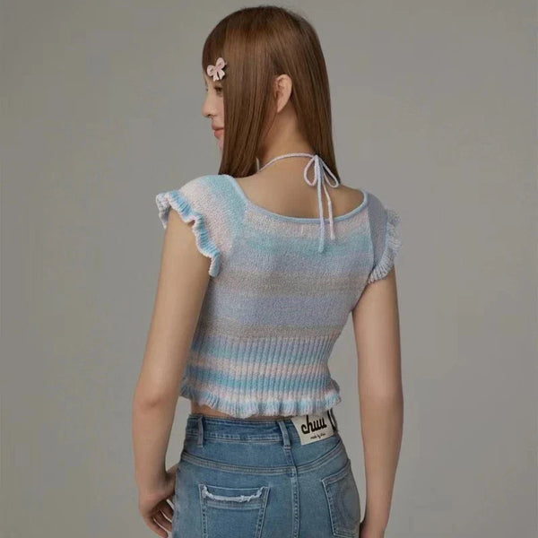 Elegant Metamorphosis Sewn-Detail Short Sleeve T-Shirt alternatif görünüm