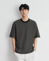 Millennium Men's Iced Comfortable Multi-Stripe Short Sleeve T-Shirt