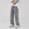 Modern Yellow Stripe Heritage Mosaic Denim