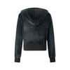 Kalp Baskılı Fermuarlı Sweatshirt, yakın çekim — Navra Wear