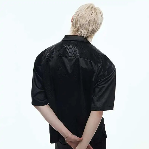 Raised Gloss Stripe Luxe Short Top alternatif görünüm
