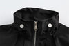 Dark Zip-Up Denim Field Jacket
