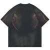 Big-Silhouette Off-Duty Designed Hip Hop Short Sleeve T-Shirt