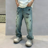Men Personalized Graphic Printing Relaxed Denim