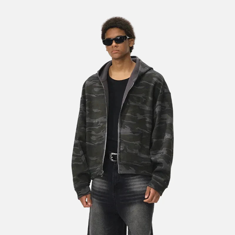 Flip Camo Zip Hoodie