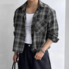 Mens Easy Plaid Oversize Long Top