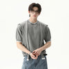 Flexible Pure-Hue Color Round Neck Weekend T-Shirt