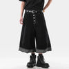 Heritage Rinse Raw Edge Cropped Denim Shorts