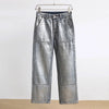 Baggy Hip-Hop Baskılı Jean Pantolon, stil görünüm — Navra Wear