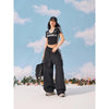 Nostalgia Washed-Out Aesthetic V-Neck Cropped T-Shirt