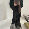 Dark Whisper Asymmetric Woven Top