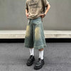 Western Style Urban Beat Wide Leg Denim Shorts