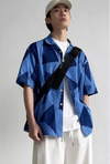 Navy Geo Print Street Short Shirt
