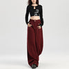 Classic Relaxed Red Emo High-Rise Denim