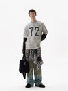 Wasteland Tactical-Print Long-Sleeved Splicing T-Shirt
