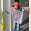 Cool Retro Plaid Oversized Long Top