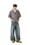 Vintage Wide Leg Jean Pantolon, stil görünüm — Navra Wear