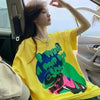 Short-Sleeved Cotton Yellow Fit Style Street T-Shirt