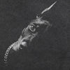 Boxy-Fit Faded Black Doberman Illustrated T-Shirt