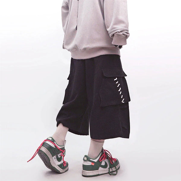 Clean Cuts Oversized Heritage Utility Denim Shorts alternatif görünüm