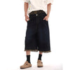 Woodland Mosaic Wide Leg Denim Shorts
