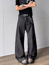 Y2K Baggy Mozaik Desenli Jean Pantolon, kombin görünüm — Navra Wear