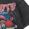 Artwork Time-Worn Black UFO Alien T-Shirt