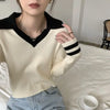 Women Chilled Chic Slim Fit Knitted Sport-Collar T-Shirt