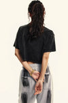 Kadın Güneş Baskılı Crop Tişört, arka görünüm — Navra Wear