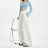 2000s White Metro Bell Leg Denim