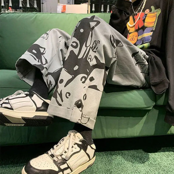 Wild Print Oversized Wide-Leg alternatif görünüm