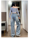 Field Vibe High-Rise Bell Leg Denim Utility Denim