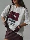 Style Western Neck Round Lazy Women T-Shirt